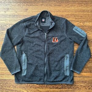 CINCINNATI BENGALS NFL Team Logo Gray FLEECE Jacket